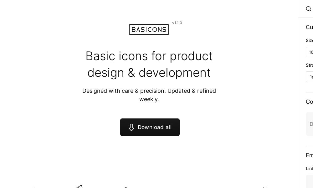Screenshot of Basicons