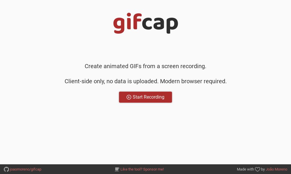 Screenshot of gifcap.dev
