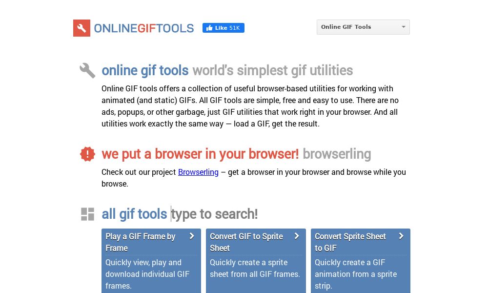 Screenshot of Online GIF Tools