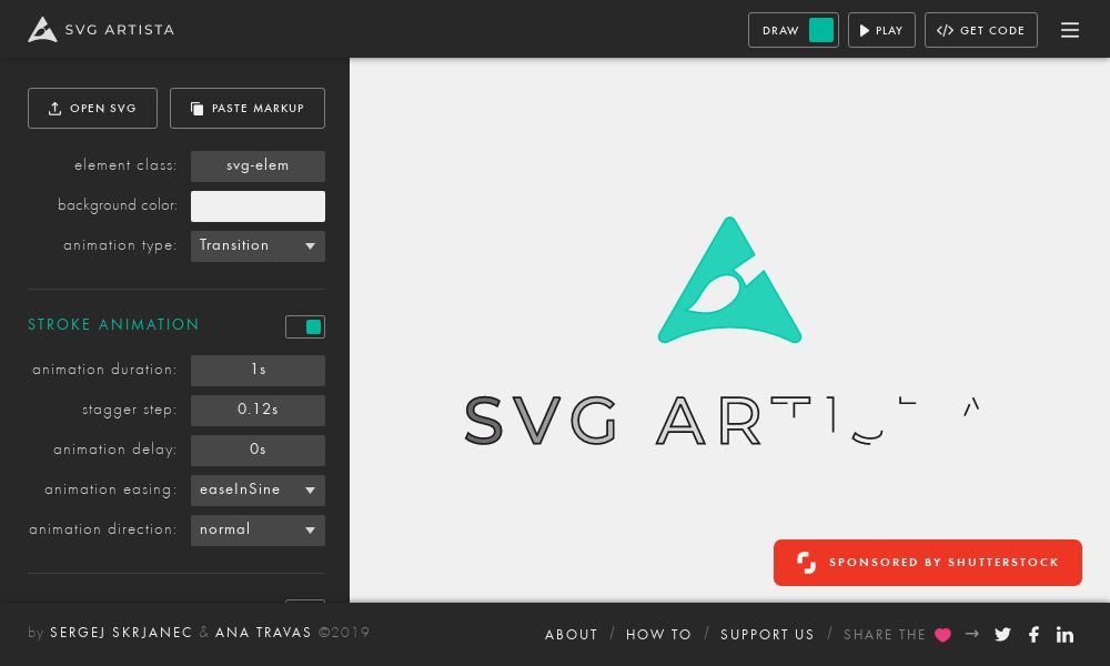 Screenshot of SVG ARTISTA